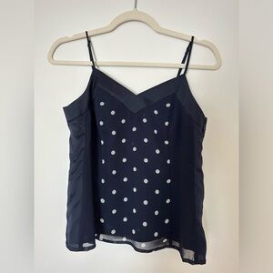 Banana Republic Navy Polka Dot Cami